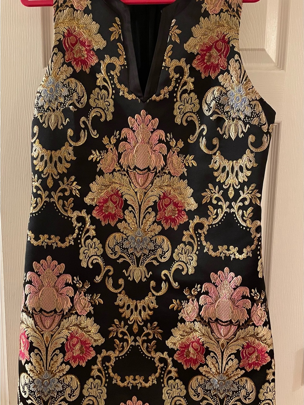 Laundry by Shelli Segal Black Dress with Gold Embroidery